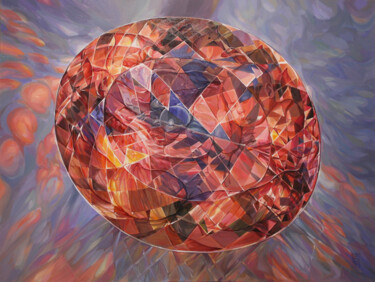Painting titled "Imperial Topaz" by Natalia Rezanova, Original Artwork, Acrylic