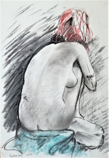 Pauline 003 Dessin intitulée "Pauline 003" par Alain Ravaut, Œuvre d'art originale, Fusain