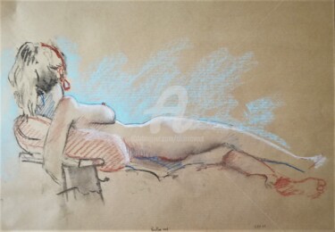 Dessin intitulée "Pauline 004" par Alain Ravaut, Œuvre d'art originale, Crayon