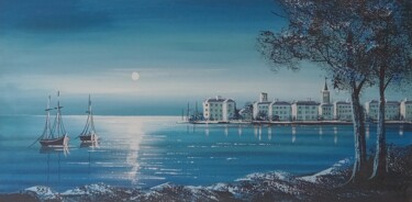"Blue sunset of Pore…" başlıklı Tablo Filip Petrovic tarafından, Orijinal sanat, Akrilik