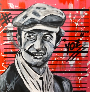 Painting titled "Hommage Belmondo" by Yoz, Original Artwork, Acrylic