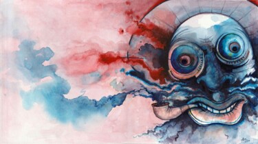 绘画 标题为“Carnaval 1” 由Rodrigo Arias Perez, 原创艺术品, 水彩