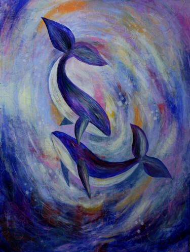 ""Рождение галактики"" başlıklı Tablo Юлия Поташова (Вострикова) tarafından, Orijinal sanat, Akrilik