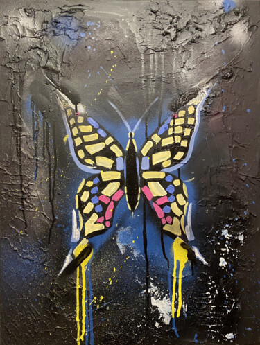 Butterfly 绘画 标题为“Butterfly” 由Mariya Bogdanova, 原创艺术品, 丙烯 安装在木质担架架上