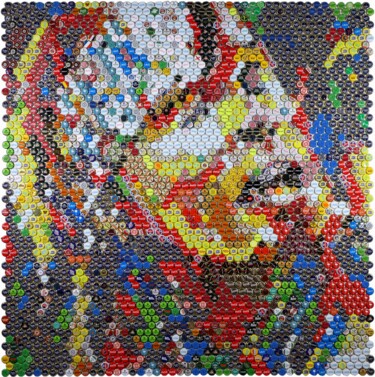 Collages intitolato "Axl Rose" da Henning Leuschner, Opera d'arte originale, Collages