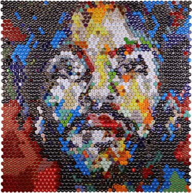 "Lenny Kravitz" başlıklı Kolaj Henning Leuschner tarafından, Orijinal sanat, Kolaj