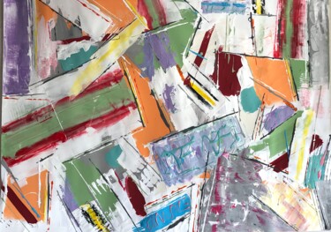 Pintura intitulada "Abstract painting O…" por Taia Tasman (Arttasmania), Obras de arte originais, Acrílico