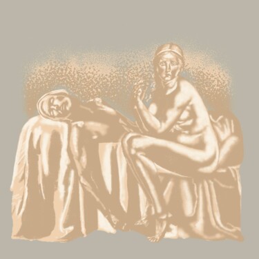 Digital Arts titled "Marat Abandoned" by Empty St, Original Artwork, Digital Painting
