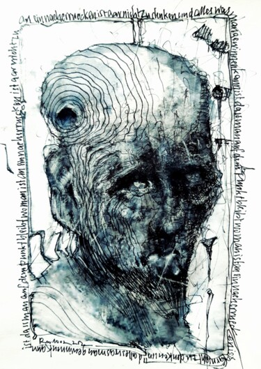 An ein Näherrücken ist nicht zu denken... Dessin intitulée "An ein Näherrücken…" par Stephan Rodriguez Warnemünde, Œuvre d'art originale, Encre