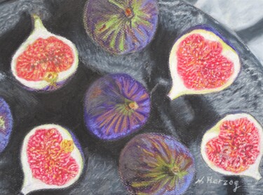 Tekening getiteld "Die Feigen" door Natalia Jelusic, Origineel Kunstwerk, Pastel