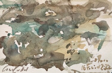 图画 标题为“Plage du Cotentin -…” 由Anne Cardot, 原创艺术品, 水彩
