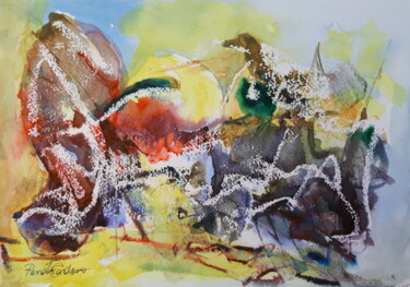 Malerei mit dem Titel "carga pesada" von Renato Cardoso, Original-Kunstwerk, Aquarell