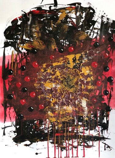 Abstract painting A phenomenon is born out of chaos A1 绘画 标题为“Abstract painting A…” 由Taia Tasman (Arttasmania), 原创艺术品, 丙烯