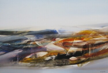 Painting titled "TERRA INCOGNITA" by Jean Claude Barthel, Original Artwork, Oil Mounted on Wood Stretcher frame
