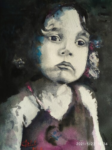 Peinture intitulée "Y. ben ou-erno" par Philippe Ernauld, Œuvre d'art originale, Aquarelle