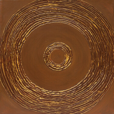 Painting titled ""Golden Circles II"" by Tetiana Teresh, Original Artwork, Acrylic