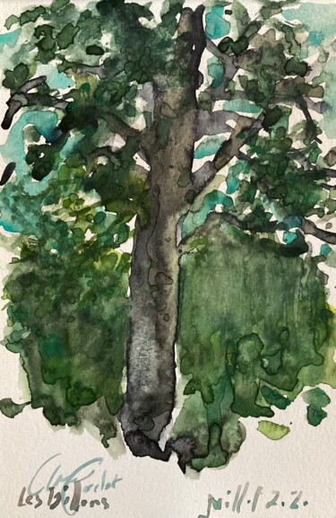图画 标题为“Arbre - Les Billons…” 由Anne Cardot, 原创艺术品, 水彩