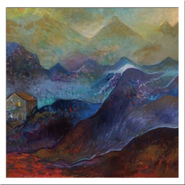 Peinture intitulée "haute savoie" par Hassen Bakiri, Œuvre d'art originale, Huile