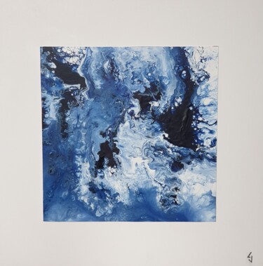 Peinture intitulée "voyage au pays bleu…" par Claude Goasguen, Œuvre d'art originale, Acrylique