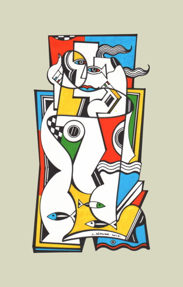 Andrographie N° 17604 Drawing titled "Andrographie N° 176…" by Lucien Ségura, Original Artwork, Marker