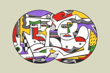 Andrographie N° 61528 Dessin intitulée "Andrographie N° 615…" par Lucien Ségura, Œuvre d'art originale, Marqueur