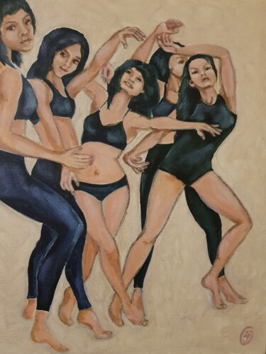 Energy of a woman Painting titled "Energy of a woman" by Irina Oleynik, Original Artwork, Oil