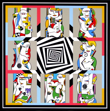 Andrographie N° 75803 Peinture intitulée "Andrographie N° 758…" par Lucien Ségura, Œuvre d'art originale, Acrylique