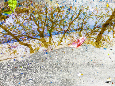 Aqua Metallic Series Forest 绘画 标题为“Aqua Metallic Serie…” 由Tony Rubino, 原创艺术品, 丙烯 安装在木质担架架上
