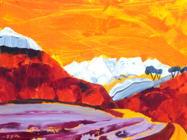 Peinture intitulée "Flechon" par Jgrimo, Œuvre d'art originale, Huile Monté sur Châssis en bois