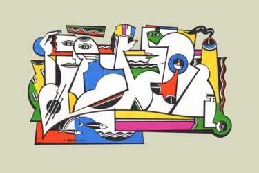 Andrographie N° 35991 Σχέδιο με τίτλο "Andrographie N° 359…" από Lucien Ségura, Αυθεντικά έργα τέχνης, Μαρκαδόρος