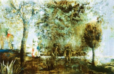Peinture intitulée "Après la Pluie" par Nana Plamadeala-Kiritchenko, Œuvre d'art originale, Huile
