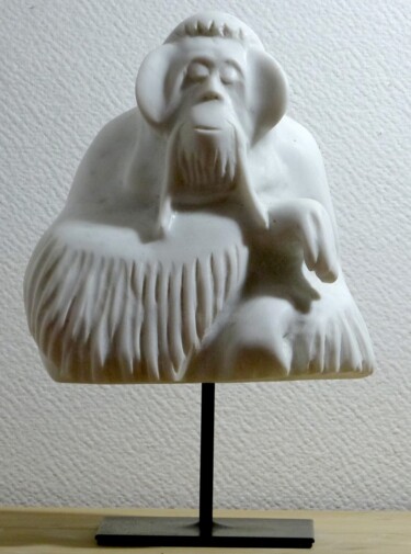 Sculpture titled "Carrara Marble Wild…" by Jean-Michel Garino, Original Artwork, Stone