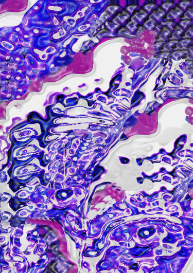 " Partition d’émail Bleutée #001A " - COLL. des PartAcidulée Peinture intitulée "" Partition d’émail…" par Grégory Dreyfus, Œuvre d'art originale, Peinture numérique Monté sur Aluminium