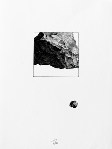 Dessin intitulée "Moisson cailloux 3" par Pascale Aurignac, Œuvre d'art originale, Encre