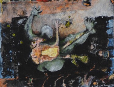 Dessin intitulée "Le Corps de Lewy N°…" par Jean Francois Bottollier, Œuvre d'art originale, Collages