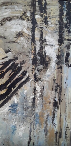 Malerei mit dem Titel "L estran droite" von Mi Baudry, Original-Kunstwerk, Acryl