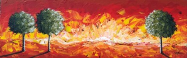 Le feu intérieur Peinture intitulée "Le feu intérieur" par Bruno Lemasson, Œuvre d'art originale, Acrylique