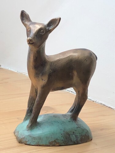 雕塑 标题为“FAON, Petite Biche,” 由Denis Thebaudeau, 原创艺术品, 青铜