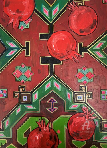 RUBY BOX. KALEIDOSCOPE Pittura intitolato "RUBY BOX. KALEIDOSC…" da Marta Abdullaeva (ATRAM), Opera d'arte originale, Acrilico Montato su Telaio pe…