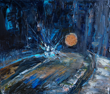 绘画 标题为“At the bus stop” 由Maria Simbirkina, 原创艺术品, 油