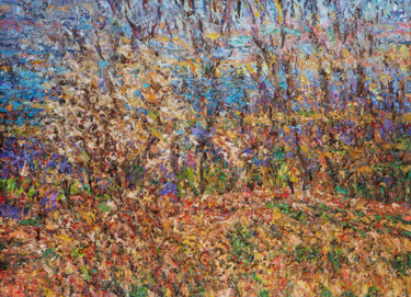 Painting titled "L'arbre blanc" by Christophe Dupin, Original Artwork, Acrylic