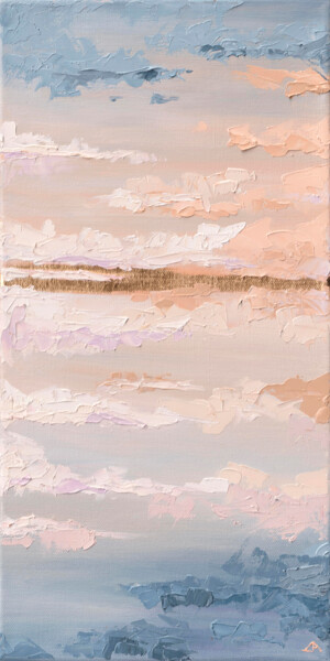 绘画 标题为“Pink sunrise” 由Elena Dundukova, 原创艺术品, 油