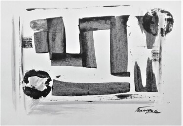Painting titled "Barreiras" by Franco, Original Artwork, Ink