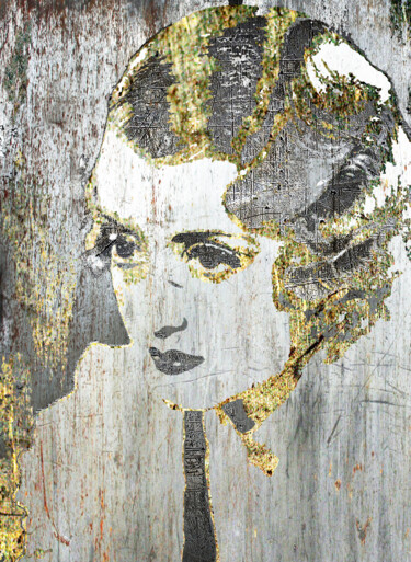 Silver Screen Bette Davis 绘画 标题为“Silver Screen Bette…” 由Tony Rubino, 原创艺术品, 丙烯 安装在木质担架架上