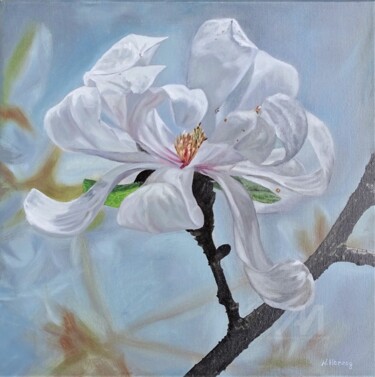 Weiße Magnolie 绘画 标题为“Weiße Magnolie” 由Natalia Jelusic, 原创艺术品, 油