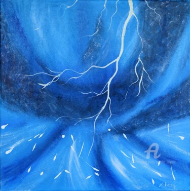 Das Gewitter Malerei mit dem Titel "Das Gewitter" von Natalia Jelusic, Original-Kunstwerk, Acryl