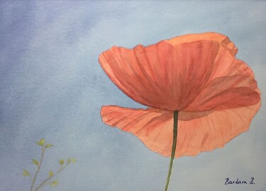 Peinture intitulée "Beauté Ephémère" par Barbara B., Œuvre d'art originale, Aquarelle Monté sur Carton