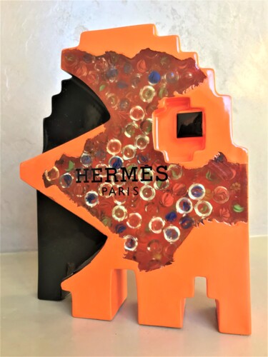 Sculpture intitulée "Luxury Ghost Hermes…" par Artcadebites, Œuvre d'art originale, Résine