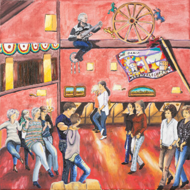 绘画 标题为“Line Dance” 由Karin Sternberg, 原创艺术品, 油