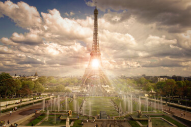 Fotografia zatytułowany „Paris sous le soleil” autorstwa Cyril Comtat, Oryginalna praca, Fotografia cyfrowa